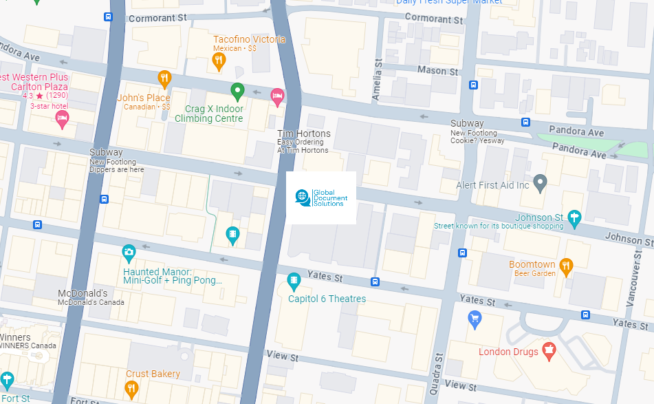 Victoria Apostille Office Map